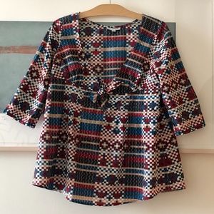 Built By Wendy Blanket Print Top